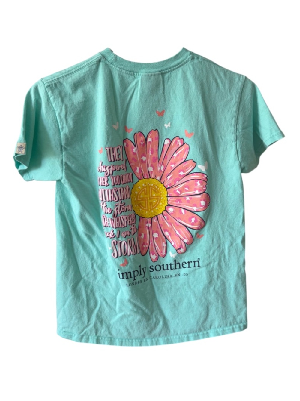 Girl's Simply Southern Short Sleeve Tee Shirt Storm